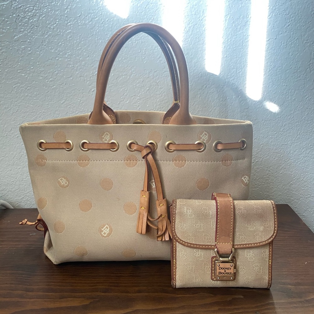 Dooney & Bourke Polka Dot Purse & Wallet